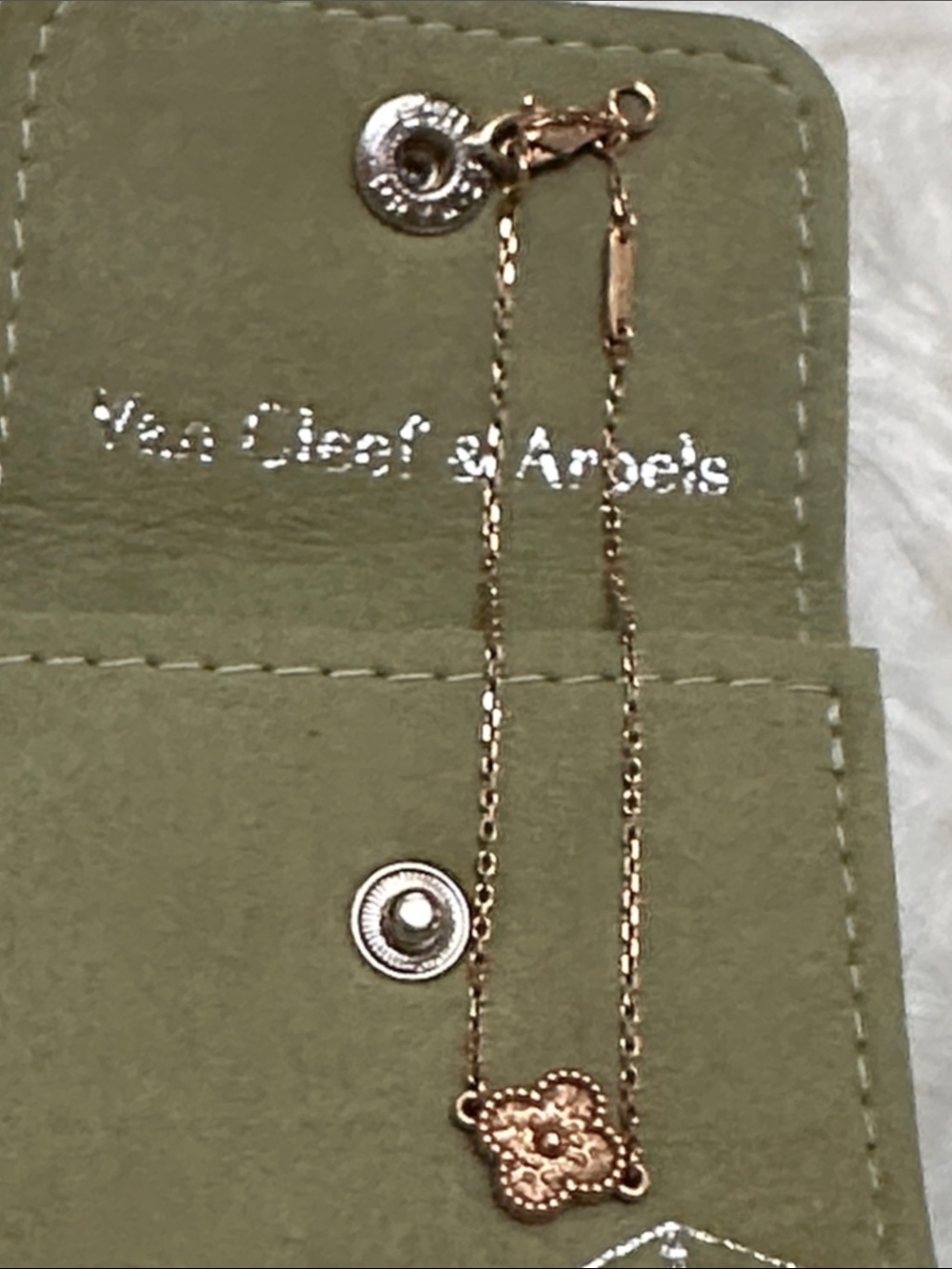 Authentic Van Cleef & Arpels Sweet Alhambra Rose Gold Clover Motif Bracelet